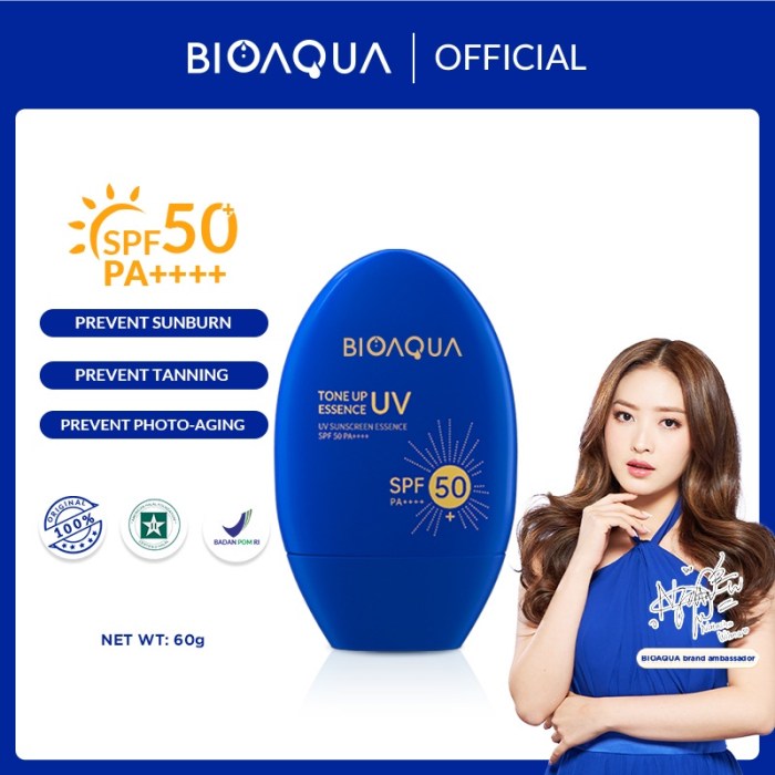 Cek Ingredients Bioaqua UV Sunscreen Gel SPF 50 PA ++++ terbaru