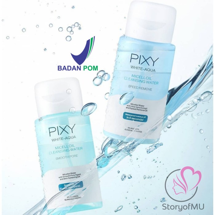 Cek Ingredients Pixy White Aqua MicellOil Cleansing water Smooth pores