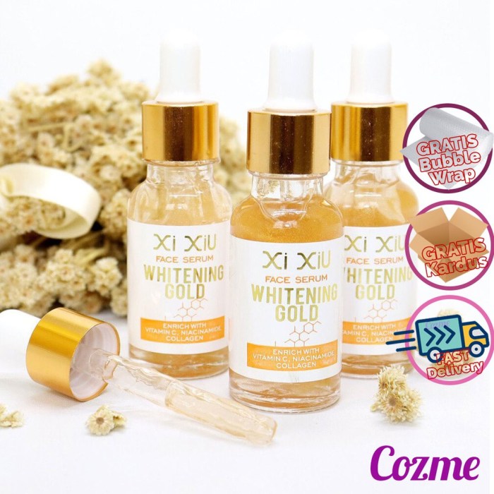 Cek Ingredients Xi XiU Face Serum Whitening Gold