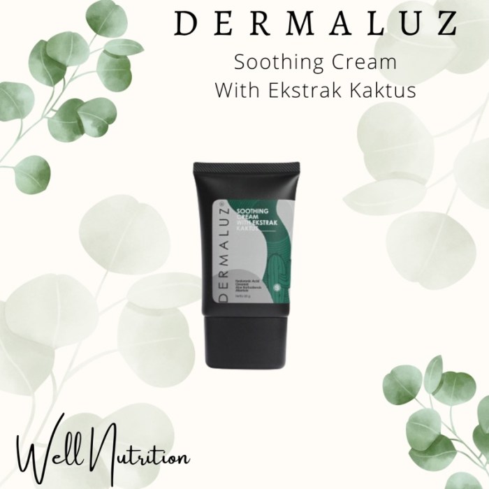 Cek Ingredients Dermaluz Soothing Cream With kaktus Extract terbaru