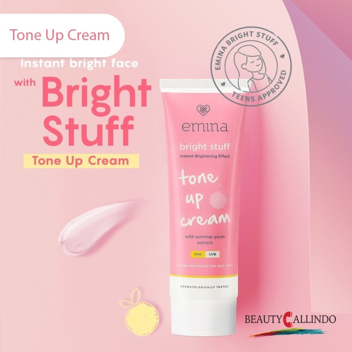 Cek Ingredients Emina Bright Stuff Tone UP cream terbaru