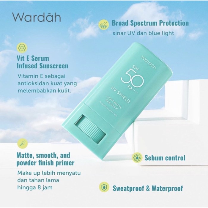Cek Ingredients Wardah UV Shield Light Matte Sun Stick SPF 50 PA ++++