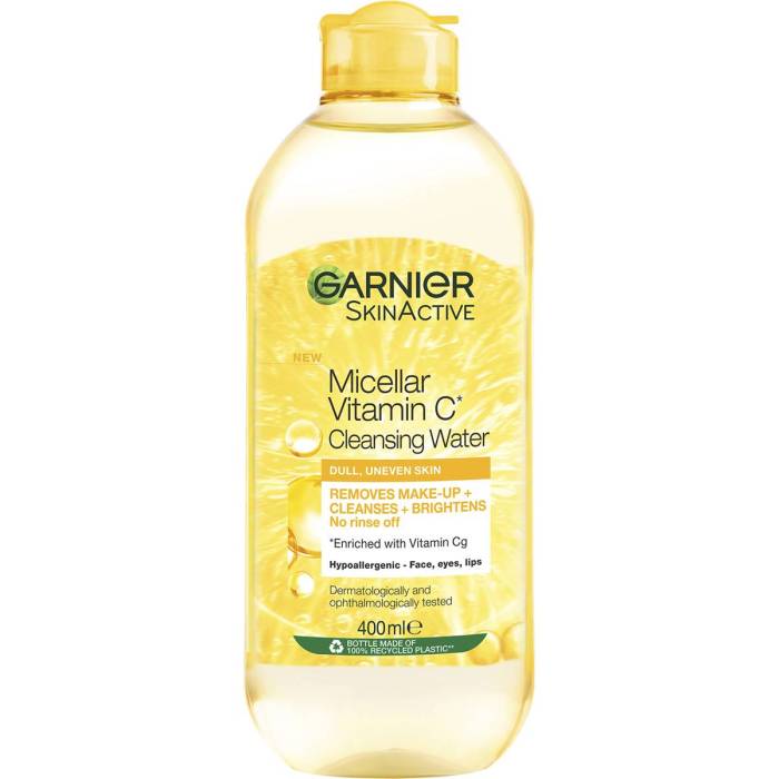 Cek Ingredients Garnier Micellar Cleansing Water Vitamin C