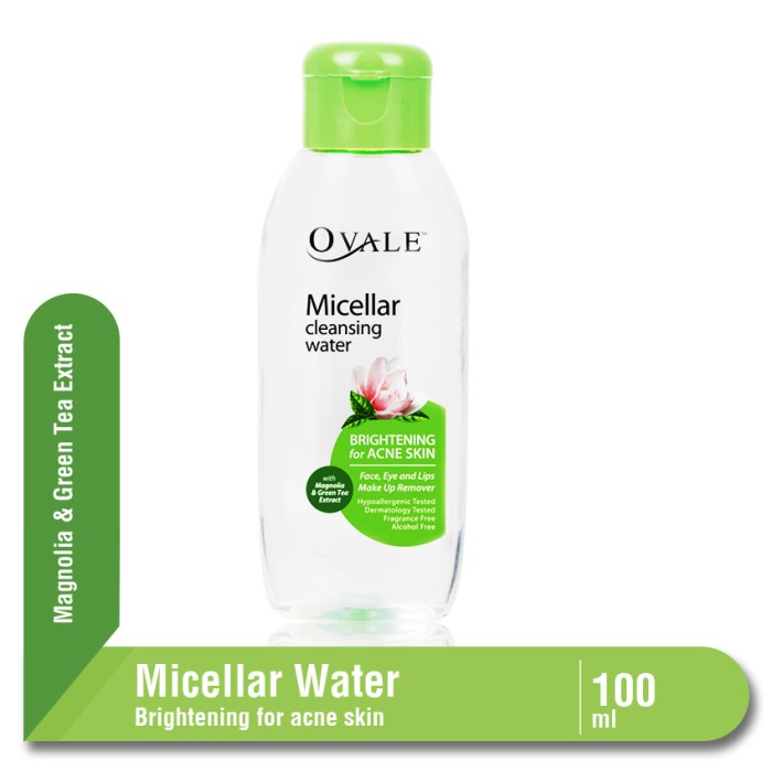 Cek Ingredients Ovale Michellar Water Brightening for Acne