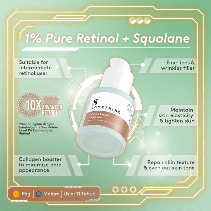 Cek Ingredients Somethinc 1% Pure retinol + Squalane