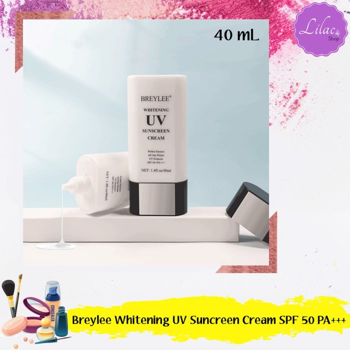 Cek Breylee Whitening UV Sunscreen Cream SPF 50+ PA+++ terbaru