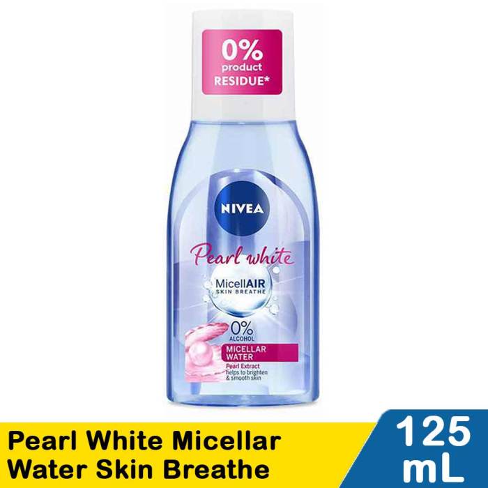 Cek Ingredients Nivea Pearl White MichellAir Skin Breathe Micellar Water