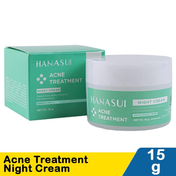 Cek Ingredients Hanasui Acne Treatment Night Cream terbaru
