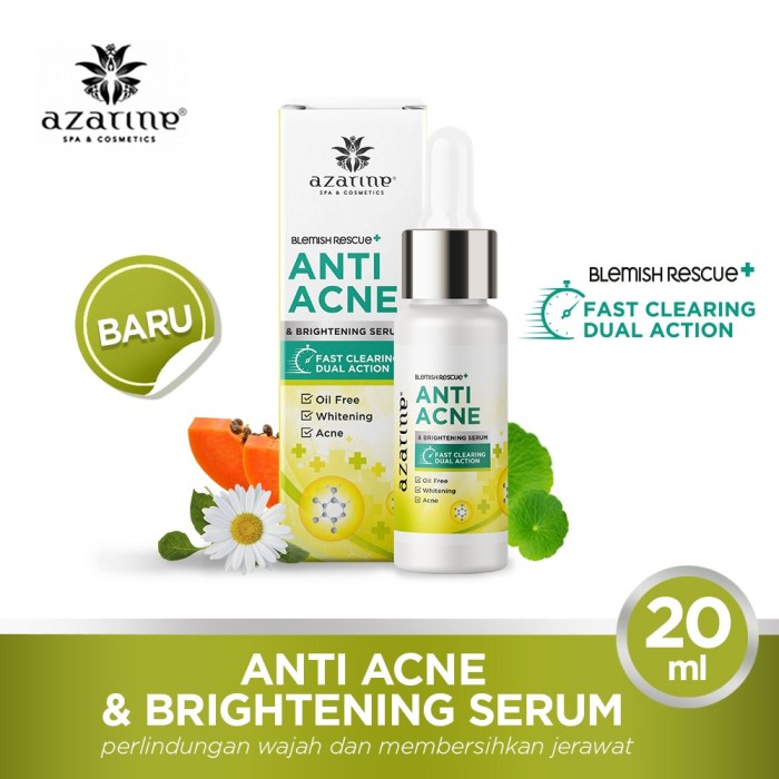 Check Ingredients Azarine Anti Acne and Brightening Serum