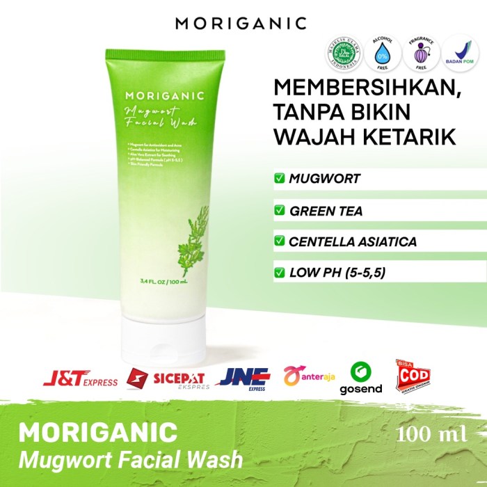 Cek Ingredient Moriganic Mugwort Face wash terbaru