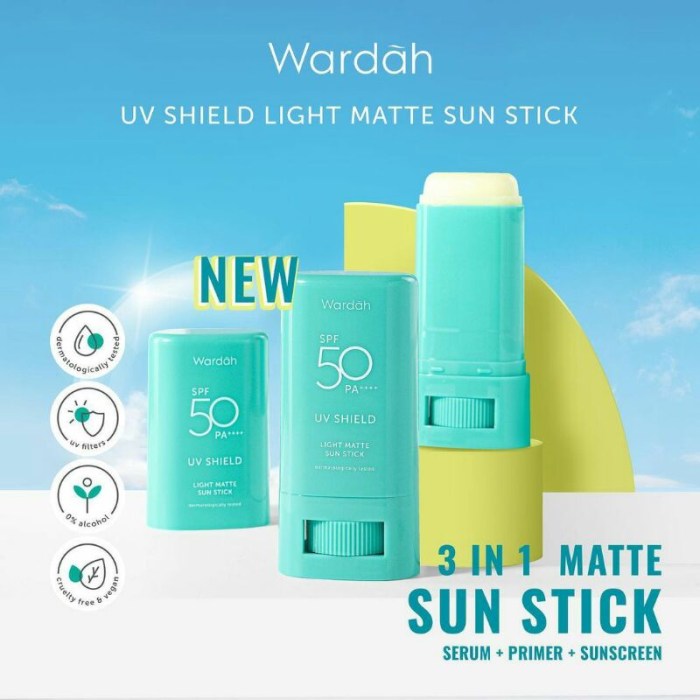 Cek Ingredients Wardah UV Shield Light Matte Sun Stick SPF 50 PA ++++ terbaru