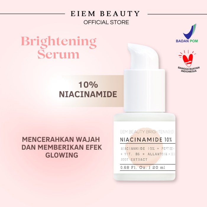 Cek Ingredients Eiem Beauty 10% Niacinamide Serum terbaru