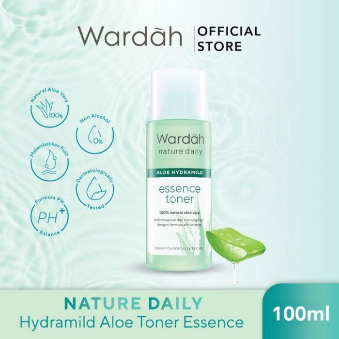 Cek Ingredients Wardah Nature Daily Aloe Hydramild Toner Essence