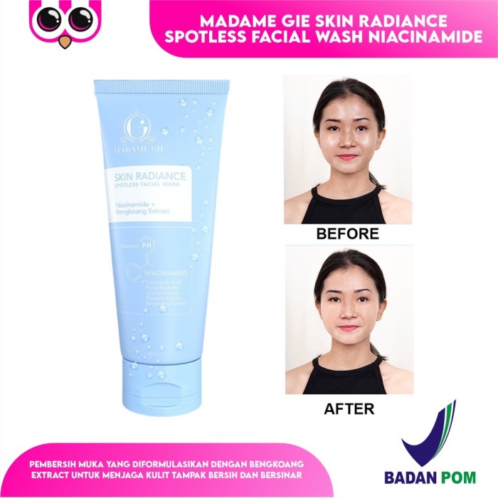 Cek Ingredients Madam Gie Skin Radiance Spotless Facial Wash terbaru