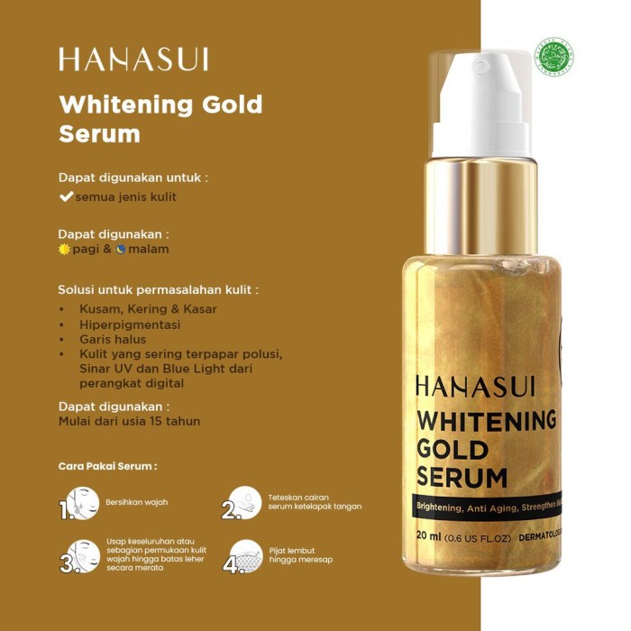 Cek Ingredients Serum Hanasui Whitening Gold terbaru