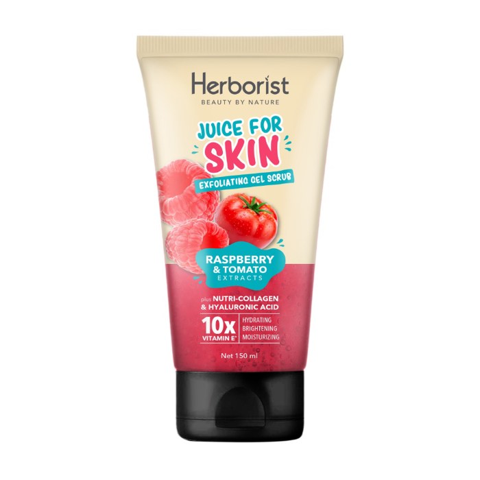Cek Ingredients Herborist Juice for Skin Face Scrub Raspberry Tomato