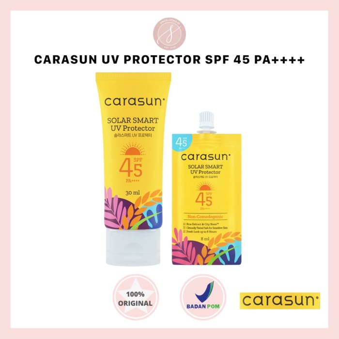 Cek Ingredients Carasun Solar Smart UV Protector SPF 45 PA++++ terbaru