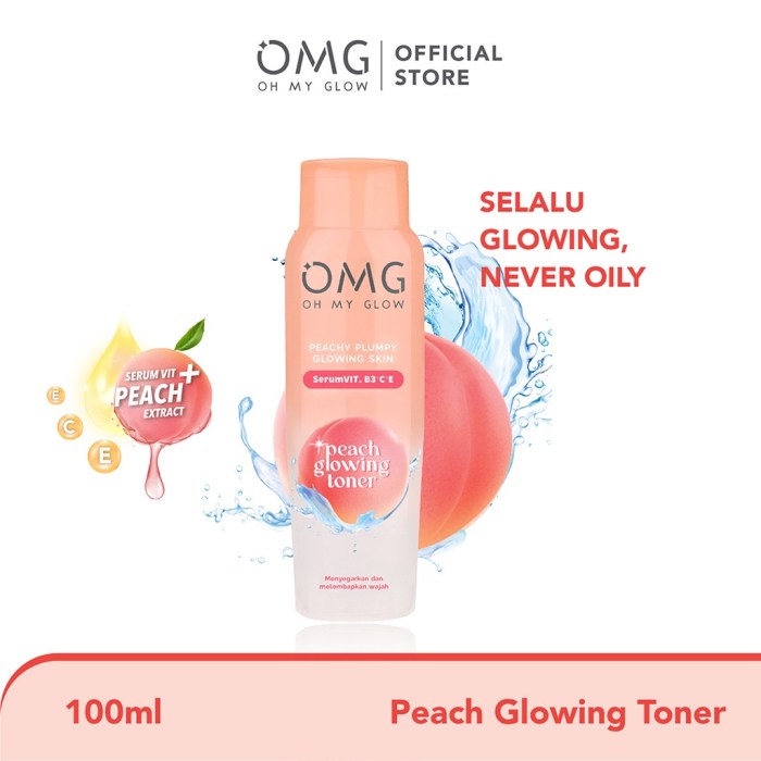 Cek Ingredients OMG Peach Glowing Toner