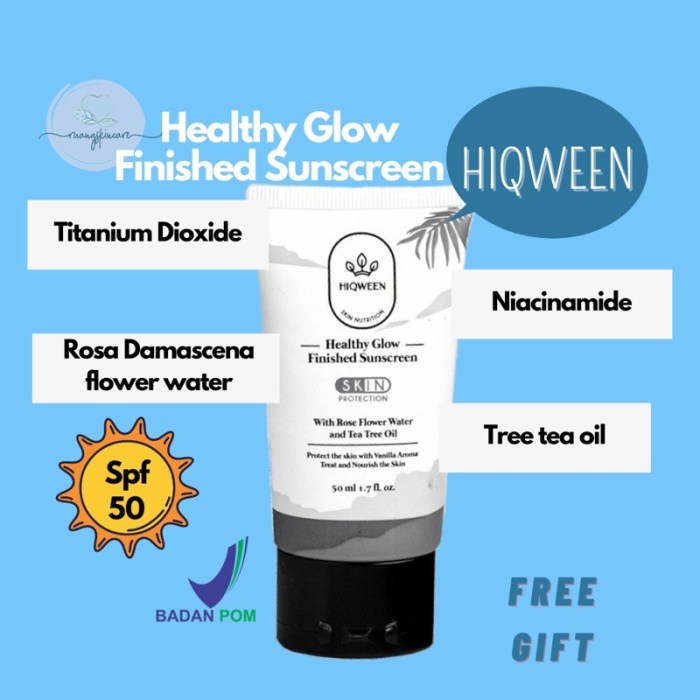 Cek Ingredients Hiqween Healthy Glow Finished Sunscreen