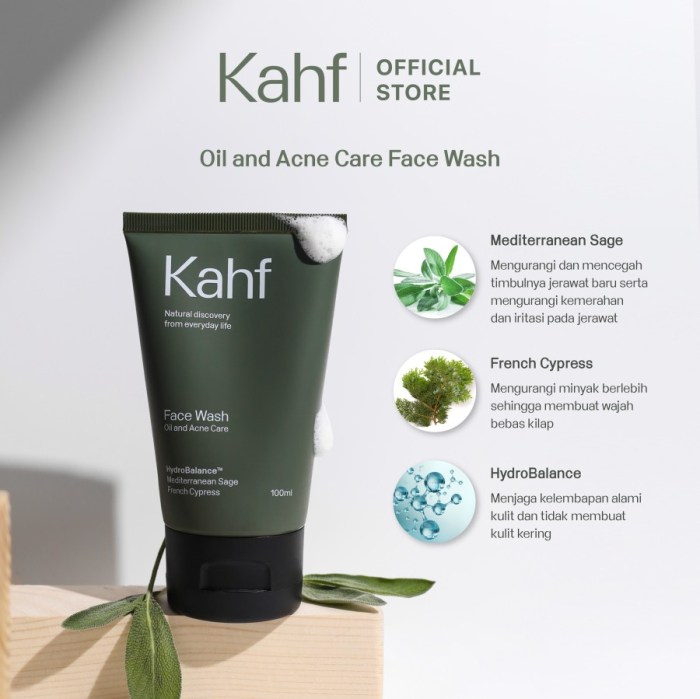 Cek Ingredients Kahf Oil And Acne Facial Wash