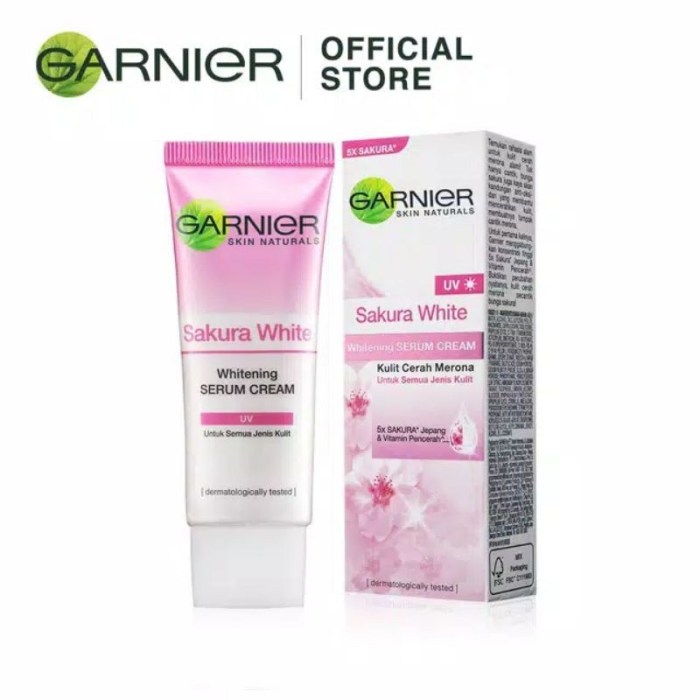Cek Ingredients Garnier Sakura White Pinkish Glow Sleeping Mask terbaru