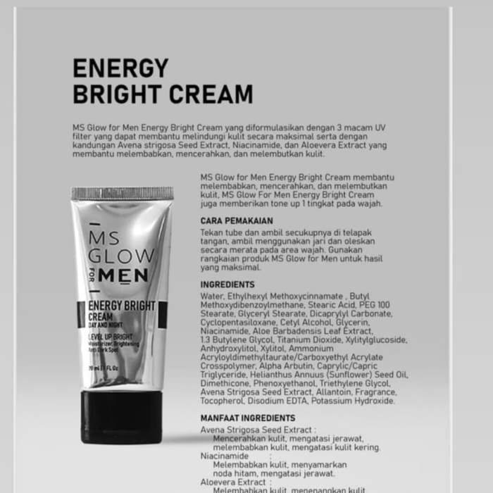 Cek Ingredients Ms Glow Men Cream