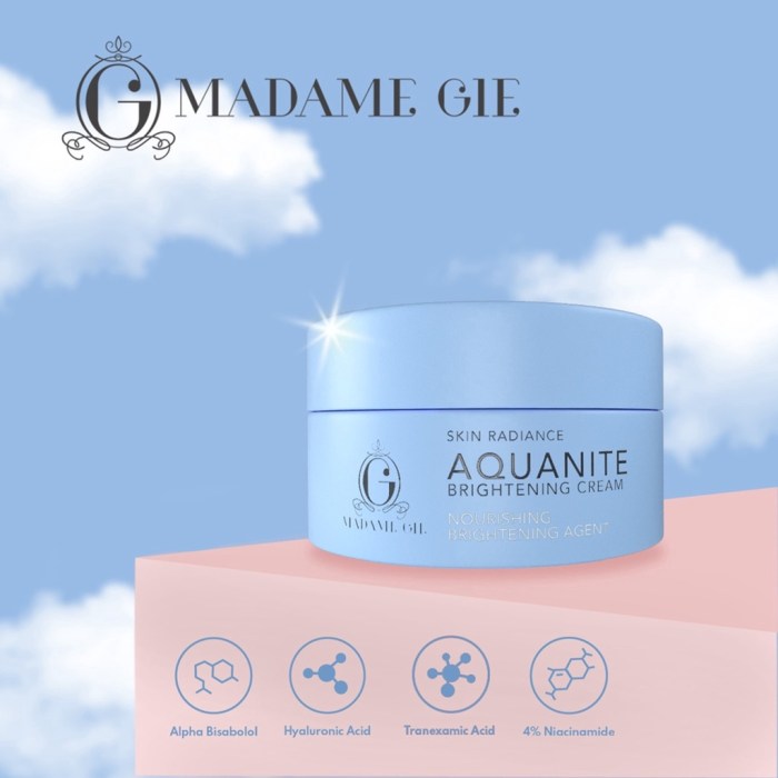 Cek Ingredients Madam Gie Skin Radiance Aquanite Brightening Cream terbaru
