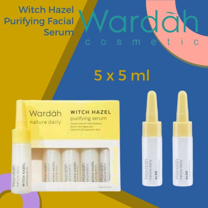 shopee wardah moisturizer 40ml hazel 5x5 purifying serum bpom nature