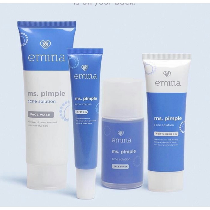 acne emina pimple wash solution perawatan wajah pembersih kecantikan