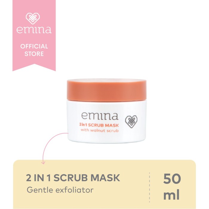 Penjelasan Ingredients Emina 2-in-1 Scrub Mask terbaru
