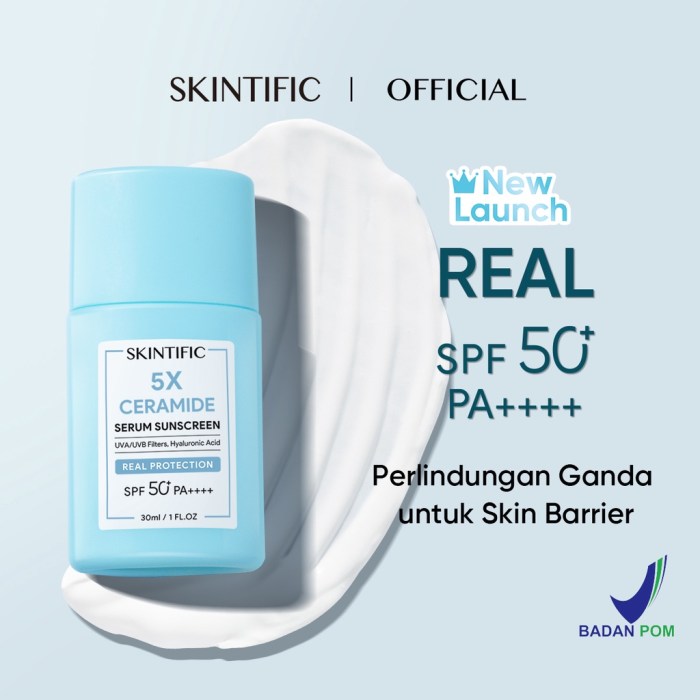 Cek Ingredients SKINTIFIC 5X Ceramide Serum Sunscreen SPF50 PA++++