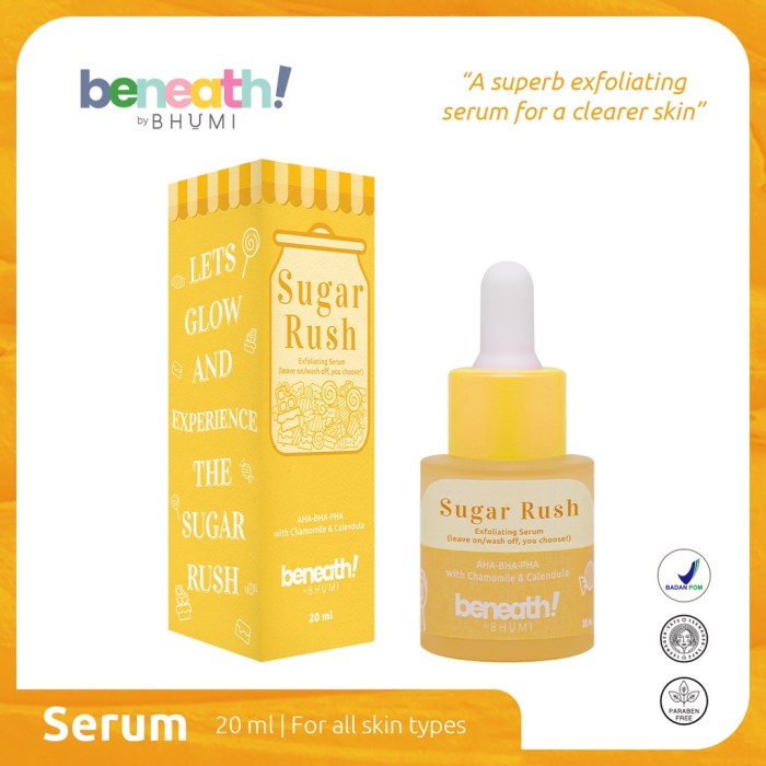 Cek Ingredients Bhumi Beneath Sugar Rush Exfolliating Serum terbaru