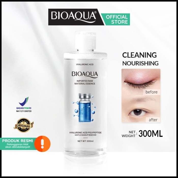 Cek Ingredients Bioaqua Hyaluronic acid Gentle Make Up Remover terbaru