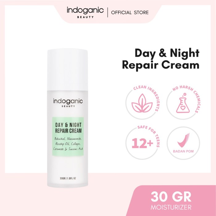 Cek Ingredients Indoganic Day & Night Repair Cream terbaru