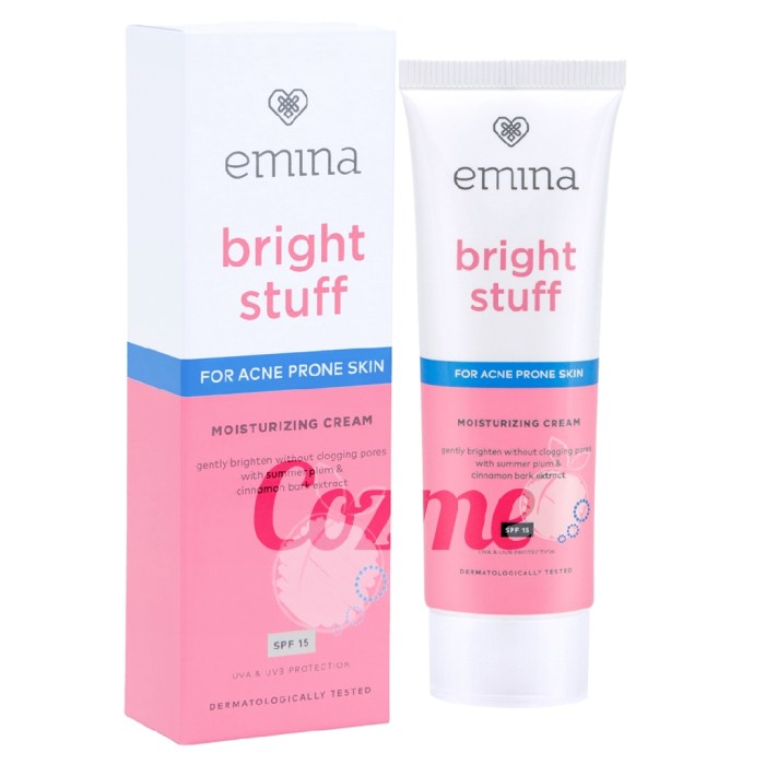Review dan Ingredients Emina Bright Stuff Moisturizing Cream
