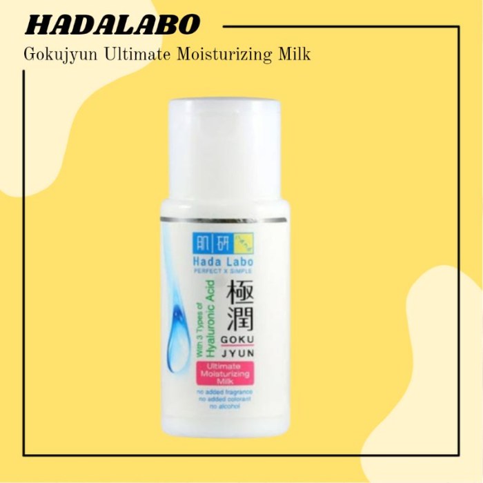 Cek Ingredients Hadalabo Gokujyun Moisturizing Milk terbaru