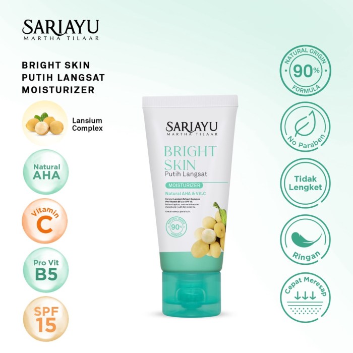 Cek Ingredients Sariayu Bright Skin Moisturizer SPF 15