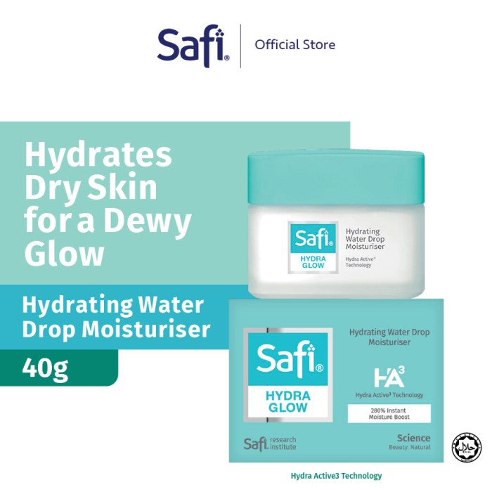 Kenali Ingredients Safi Hydra Glow Water Drop Moisturizer