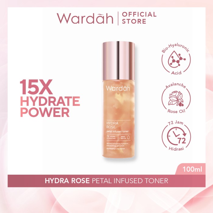 Wardah Hydra Rose Petal Infused Toner (Pembahasan Ingredients) terbaru