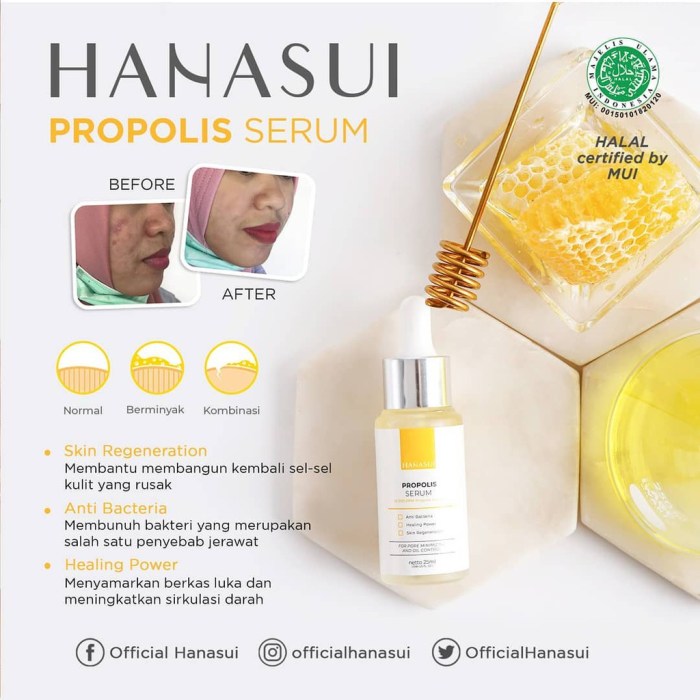 Mengulas Ingredients Hanasui Propolis Serum terbaru