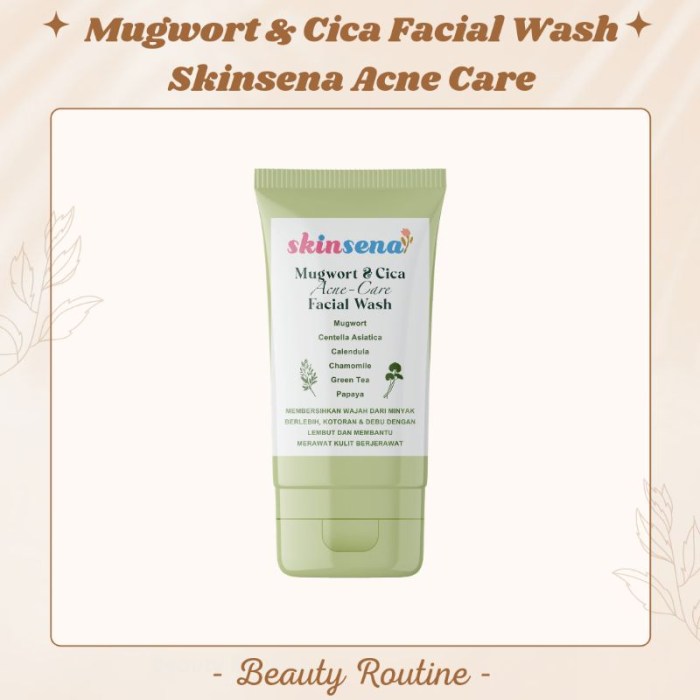 Cek Ingredients Skinsena Mugwort & Cica Acne-Care Facial Wash