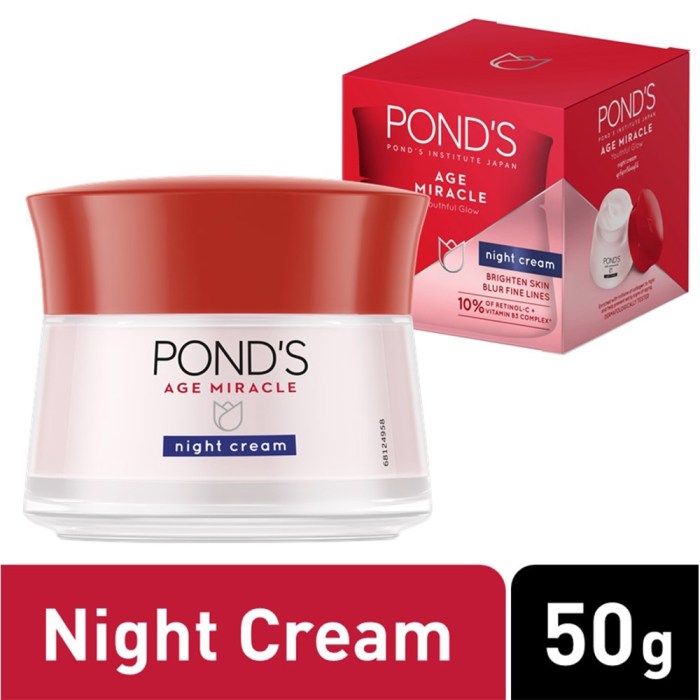 Cek Ingredients Pond's Age Miracle Youthful Glow Night Cream terbaru