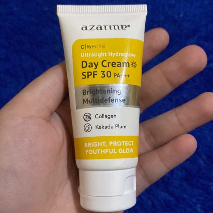 Cek Ingredients Azarine C-White Ultralight Hydraglow Day Cream SPF 30 PA+++ terbaru