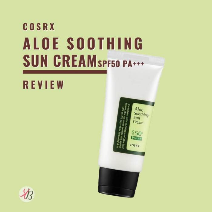 Cek Ingredients Cosrx Aloe Soothing Sun Cream terbaru