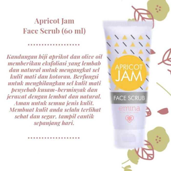 Cek Ingredients Emina Apricot Jam Face Scrub