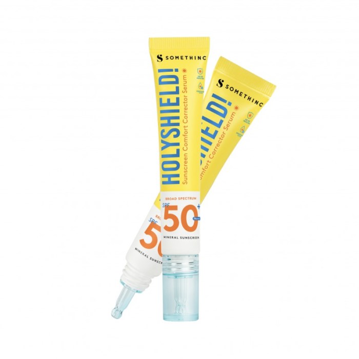 Cek Ingredients Somethinc Holyshield Sunscreen Corrector Serum SPF 50 PA ++++