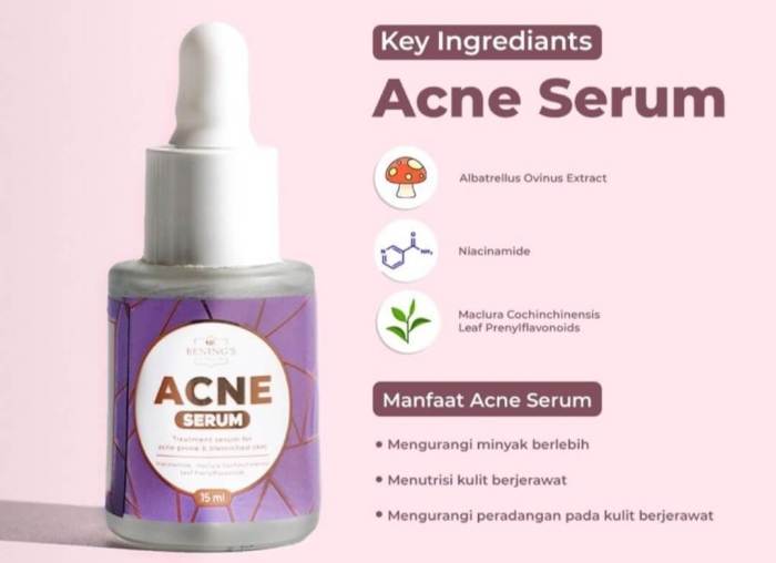 Cek Ingredients Bening's Skincare Acne Serum terbaru