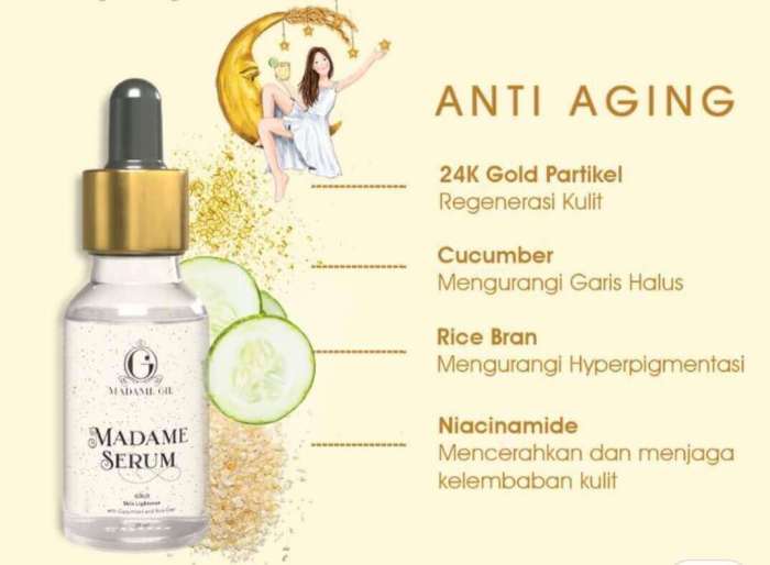 Cek Ingredients Madam Gie Gold Skin Lightener Serum