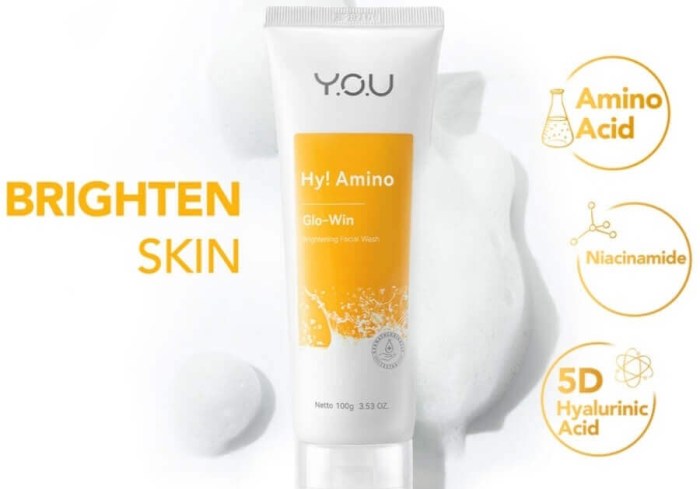Cek Ingredients You Hy Amino Glo-Win Brightening Facial Wash terbaru
