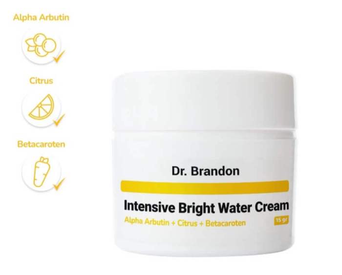 Cek Ingredients Dr. Brandon Intensive Bright Water Cream